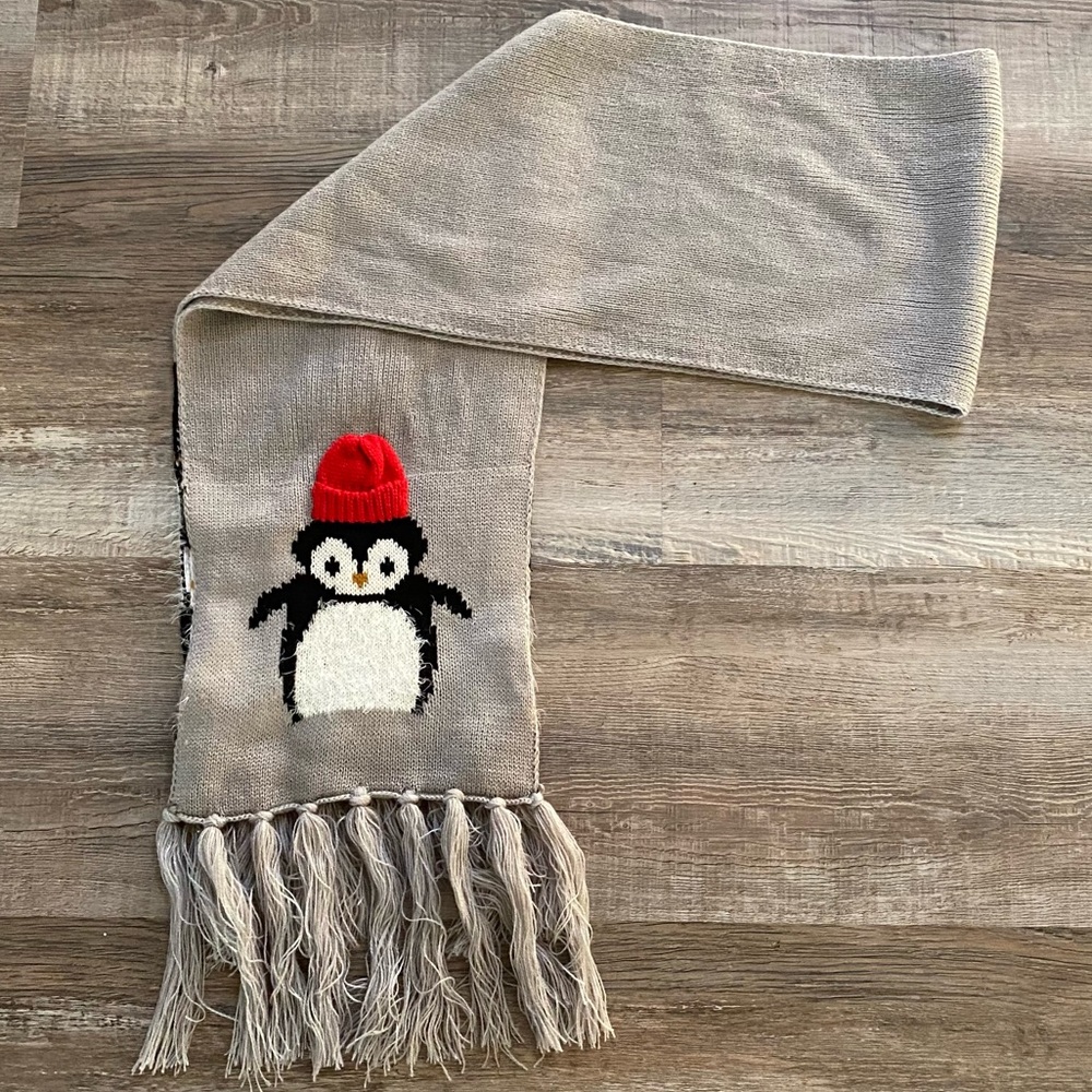 Super Cute Penguin / Penguins Winter Scarf Christmas Scarf Holiday Scarf